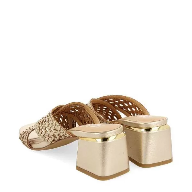 Sandalias Tacon<Gioseppo Sandalias De Tacon Con Detalles Trenzados En Color Platino Para Mujer Clarcona