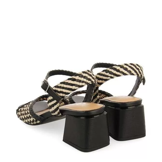 Sandalias Tacon<Gioseppo Sandalias De Tacon Con Empeine Trenzado Bicolor Para Mujer Ladock