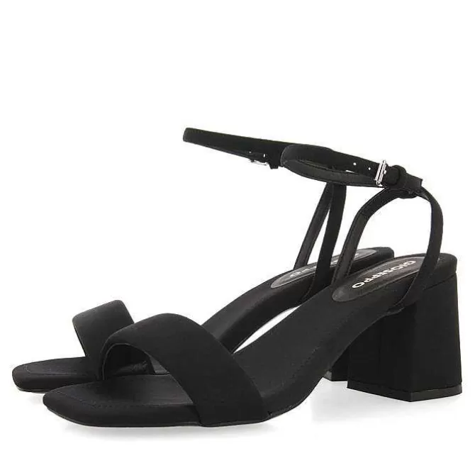 Sandalias Tacon<Gioseppo Sandalias De Tacon Negro Y Tira Acolchada Para Mujer Giarre