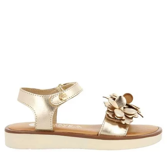 Niñas | Sandalias<Gioseppo Sandalias Doradas De Piel Con Adorno De Flores Para Nina Y Nino Nehalem
