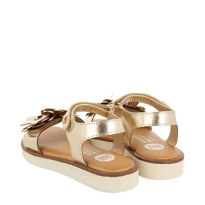 Niñas | Sandalias<Gioseppo Sandalias Doradas De Piel Con Adorno De Flores Para Nina Y Nino Nehalem