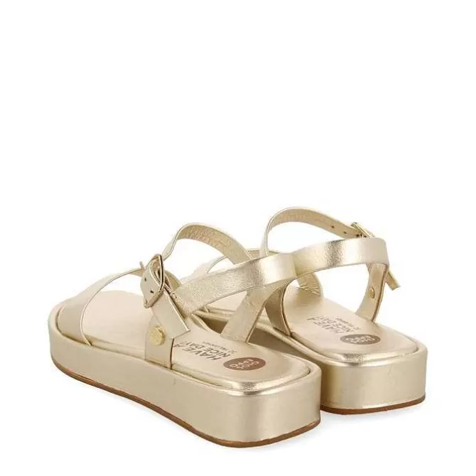 Niñas | Sandalias<Gioseppo Sandalias Doradas De Piel Y Piso Con Volumen Para Nina Y Nino Sheze