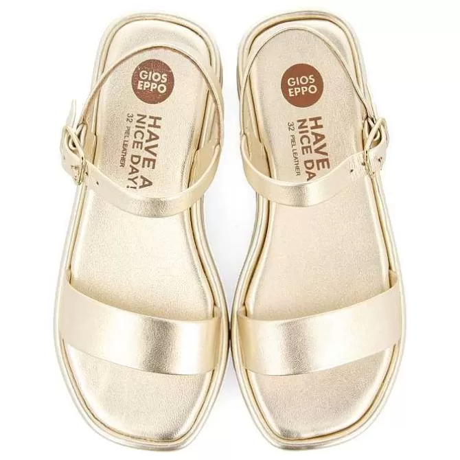 Niñas | Sandalias<Gioseppo Sandalias Doradas De Piel Y Piso Con Volumen Para Nina Y Nino Sheze