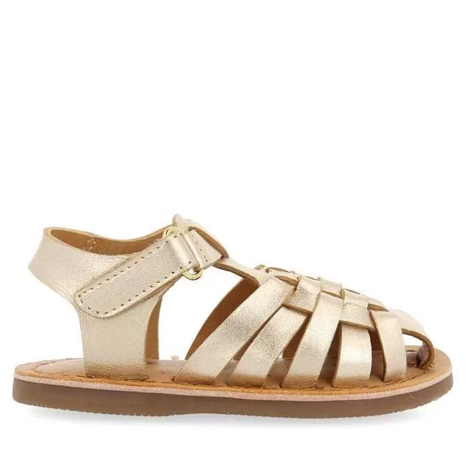 Bebe | Sandalias Bebe Nina<Gioseppo Sandalias Estilo Cangrejo De Piel Dorada Para Bebe Harrah