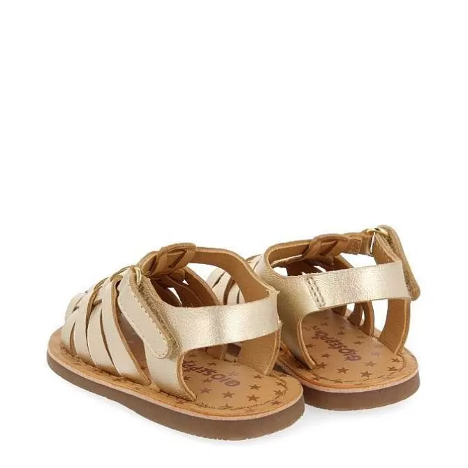 Bebe | Sandalias Bebe Nina<Gioseppo Sandalias Estilo Cangrejo De Piel Dorada Para Bebe Harrah