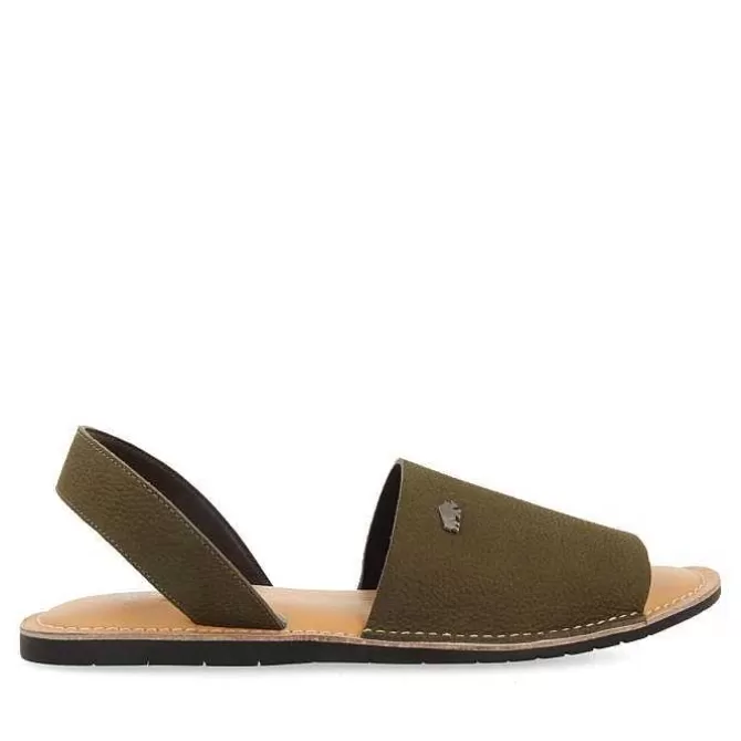 Chancletas<Gioseppo Sandalias Estilo Menorquinas De Piel Khaki Para Hombre Penryn