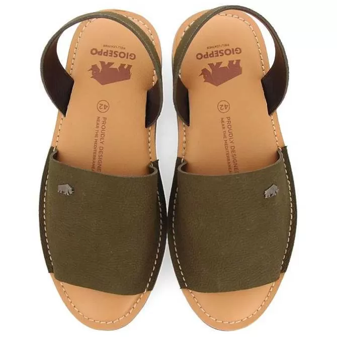 Chancletas<Gioseppo Sandalias Estilo Menorquinas De Piel Khaki Para Hombre Penryn