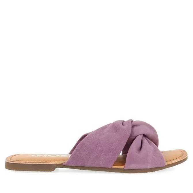 Sandalias Planas<Gioseppo Sandalias Estilo Pala De Piel Malva Para Mujer Agira