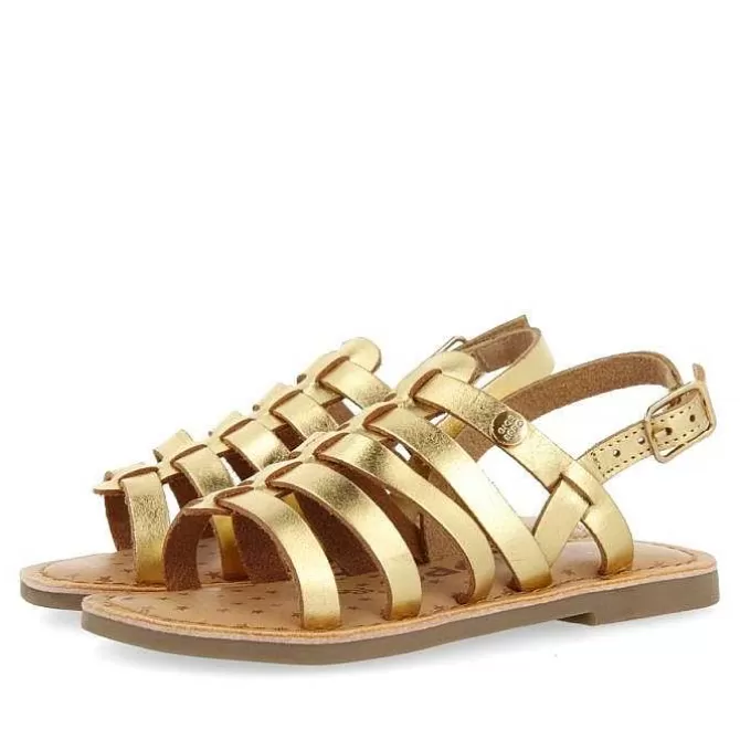 Niñas | Sandalias<Gioseppo Sandalias Estilo Romano Piel Dorada Nina Y Nino Leni