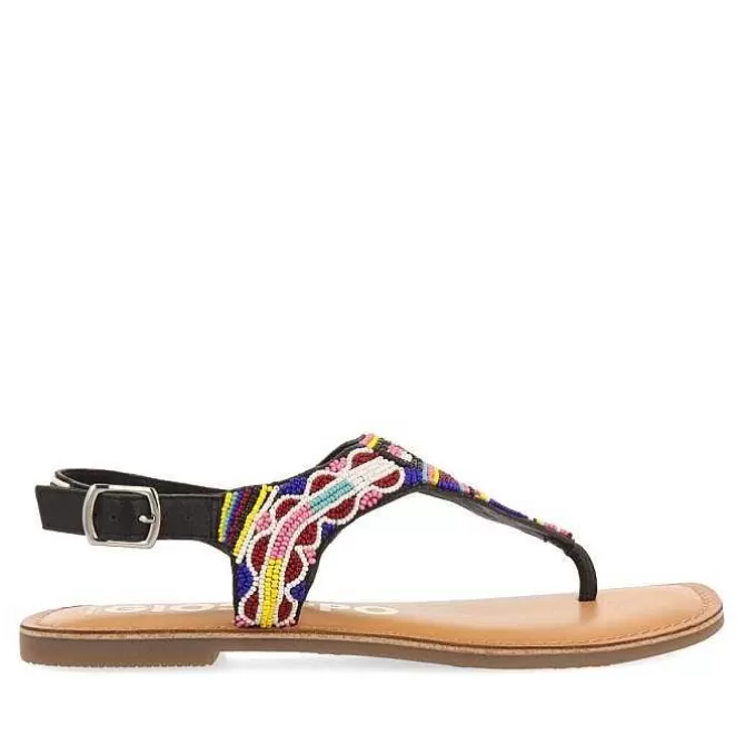 Sandalias Planas<Gioseppo Sandalias Etnicas Con Piedras Multicolor Para Mujer Saitash