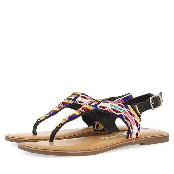 Sandalias Planas<Gioseppo Sandalias Etnicas Con Piedras Multicolor Para Mujer Saitash