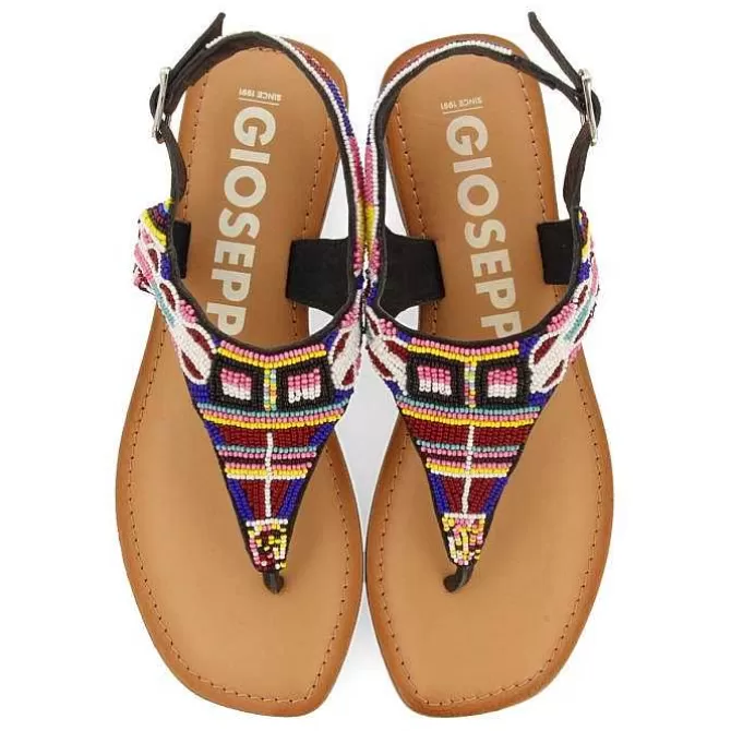 Sandalias Planas<Gioseppo Sandalias Etnicas Con Piedras Multicolor Para Mujer Saitash