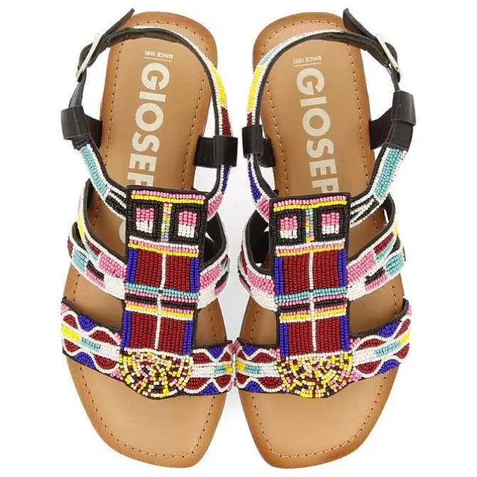 Sandalias Planas<Gioseppo Sandalias Etnicas De Piedra Multicolor Para Mujer Raccuja