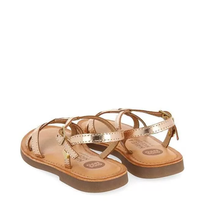 Niñas | Sandalias<Gioseppo Sandalias Nina Tilly De Piel Metalizada Y Latina