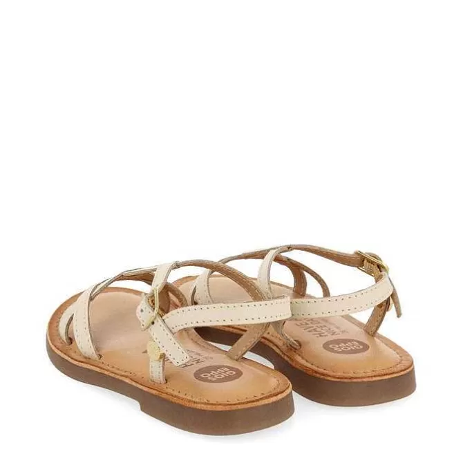 Niñas | Sandalias<Gioseppo Sandalias Nina Tilly Piel Metalizada Blanco Roto