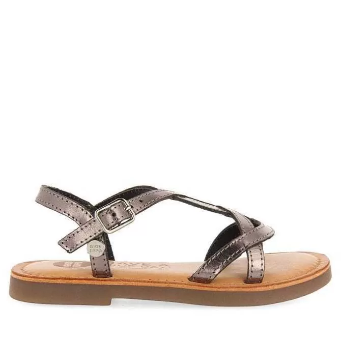 Niñas | Sandalias<Gioseppo Sandalias Nina Tilly Piel Metalizada Plata Oscuro