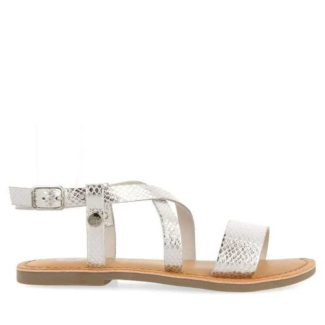 Niñas | Sandalias<Gioseppo Sandalias Piel Tirantes Plata Para Nina Y Nino Komsi