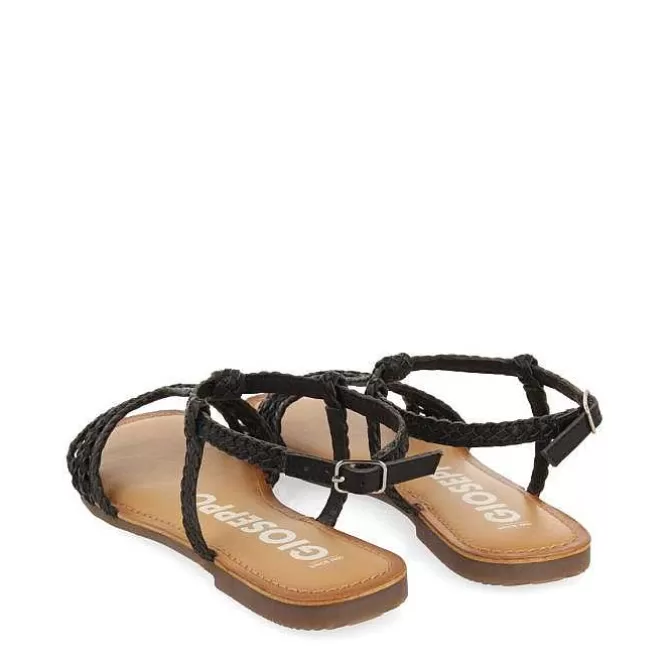 Sandalias Planas<Gioseppo Sandalias Planas De Mujer Icari De Piel Trenzada En Negro