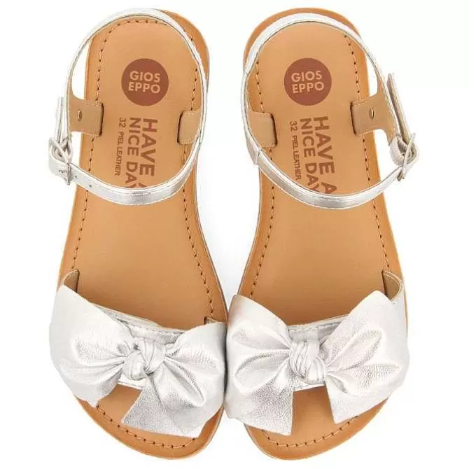 Niñas | Sandalias<Gioseppo Sandalias Plateadas De Piel Con Lazo Para Nina Y Nino Varzim