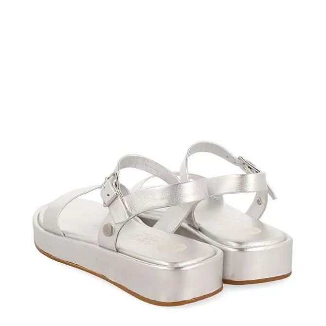 Niñas | Sandalias<Gioseppo Sandalias Plateadas De Piel Y Piso Con Volumen Para Nina Y Nino Sheze