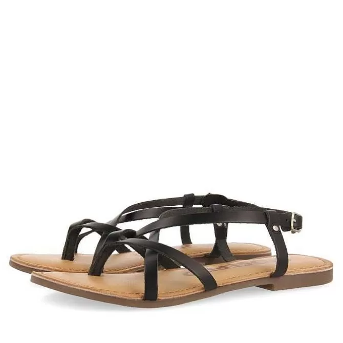 Sandalias Planas<Gioseppo Sandalias Romanas De Mujer Lelex Color Negro