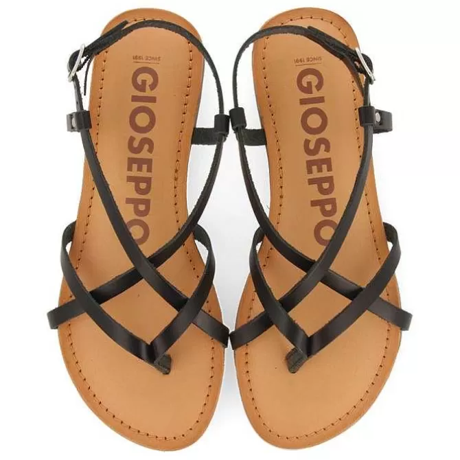 Sandalias Planas<Gioseppo Sandalias Romanas De Mujer Lelex Color Negro