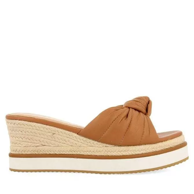 Sandalias Cuña<Gioseppo Sandalias Slip-On En Color Piel Con Detalle De Nudo Y Cuña Para Mujer Cakran