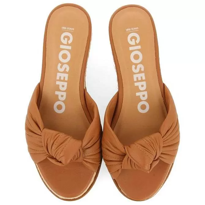 Sandalias Cuña<Gioseppo Sandalias Slip-On En Color Piel Con Detalle De Nudo Y Cuña Para Mujer Cakran