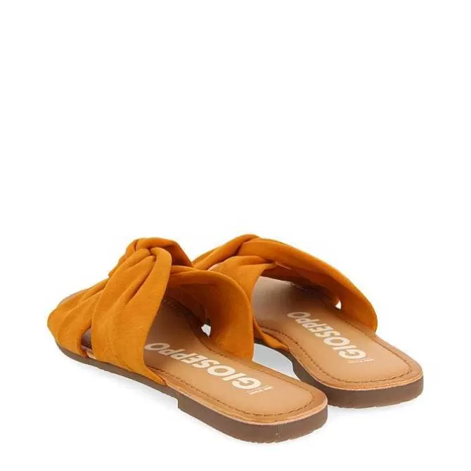 Sandalias Planas<Gioseppo Sandalias Tela De Piel Naranja Para Mujer Agira