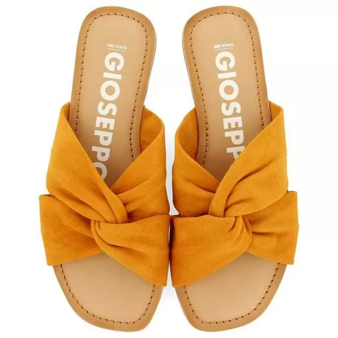 Sandalias Planas<Gioseppo Sandalias Tela De Piel Naranja Para Mujer Agira