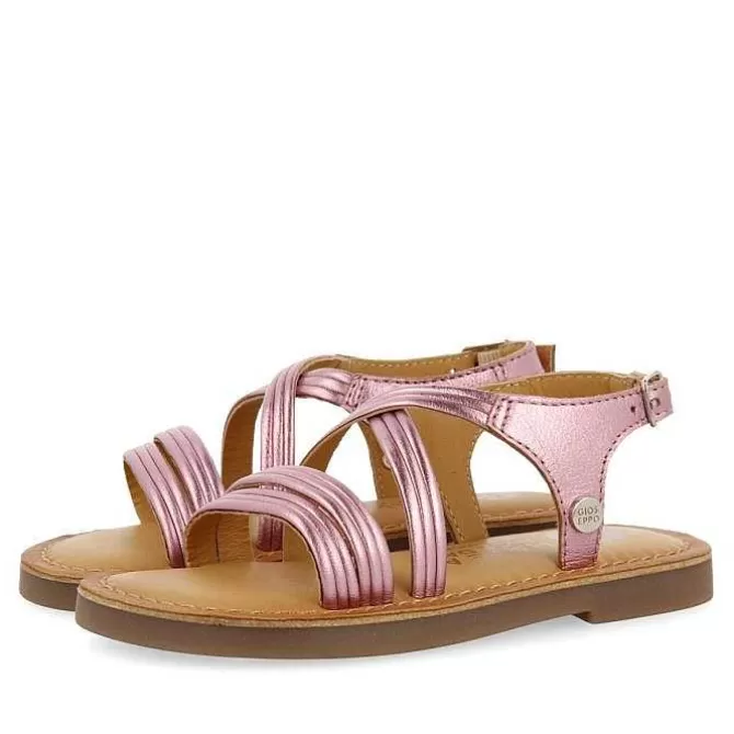 Niñas | Sandalias<Gioseppo Sandalias Tiras Piel Metalizada Rosa Nina Y Nino Kerrier Tiras Piel
