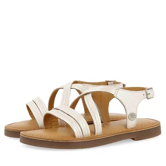 Niñas | Sandalias<Gioseppo Sandalias Tiras Tubulares De Piel Blancas Para Nina Y Nino Kerrier