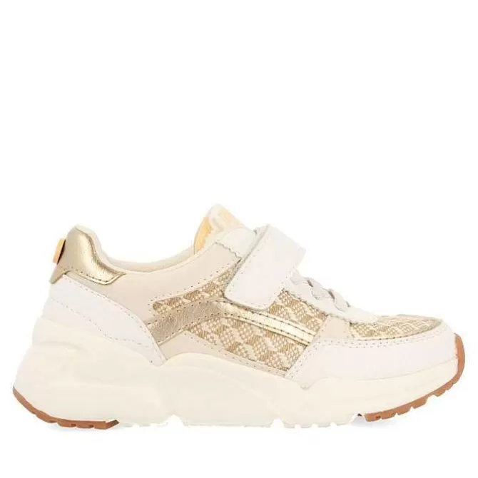 Niñas | Zapatillas<Gioseppo Sneakers Blancas Con Detalles De Rafia Y Accesos Metalicos Para Nina Y Nino Kukur