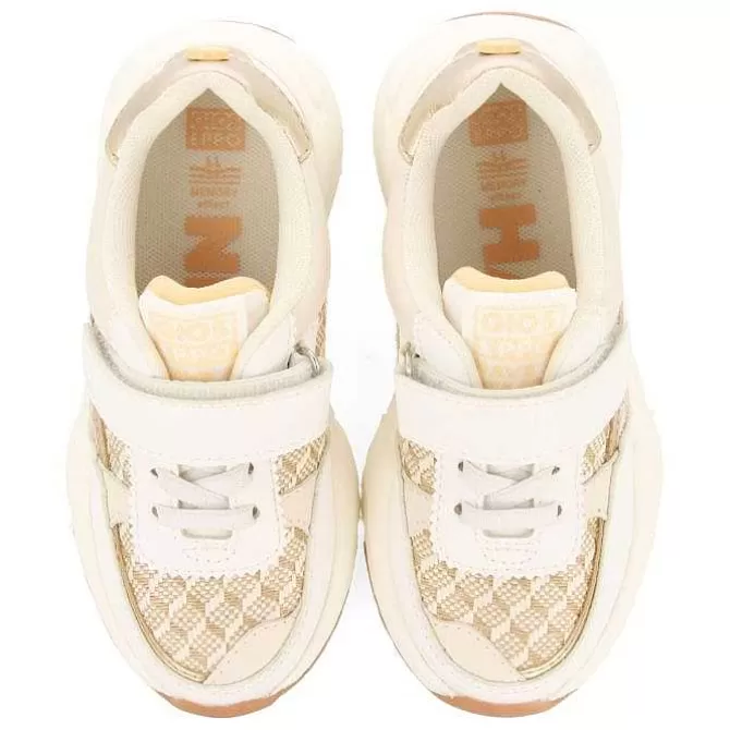 Niñas | Zapatillas<Gioseppo Sneakers Blancas Con Detalles De Rafia Y Accesos Metalicos Para Nina Y Nino Kukur