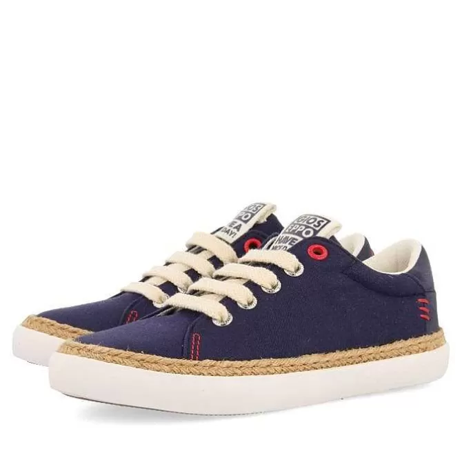 Niños | Zapatillas<Gioseppo Sneakers Color Azul Marino Con Detalle De Rafia Y Decoraciones De Color Para Nino Y Nina Tunje