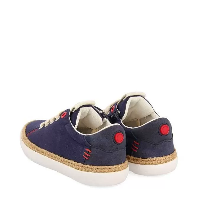 Niños | Zapatillas<Gioseppo Sneakers Color Azul Marino Con Detalle De Rafia Y Decoraciones De Color Para Nino Y Nina Tunje