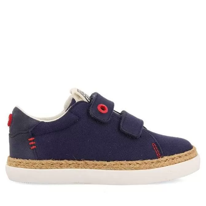 Niños | Zapatillas<Gioseppo Zapatillas Azul Marino Con Detalle De Rafia Y Decoraciones De Color Para Nino Y Nina Viera