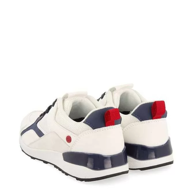 Niños | Zapatillas<Gioseppo Zapatillas Blancas Estilo Retro Con Detalles De Colores Para Nino Y Nina Zapod